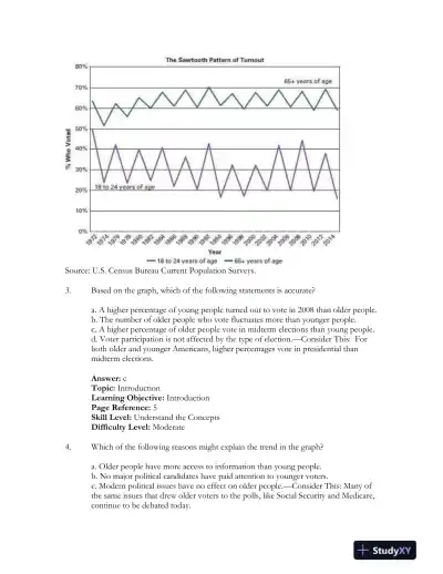 Government in America 17th Edition Test Bank - Page 4 preview image