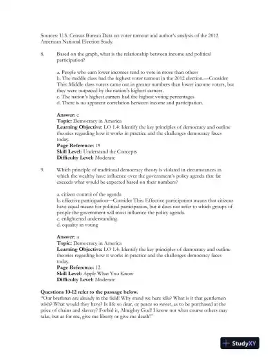 Government in America 17th Edition Test Bank - Page 7 preview image