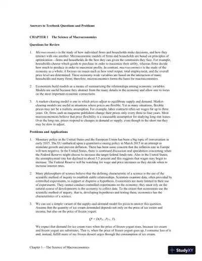 Solution Manual For Macroeconomics Ninth Edition - Page 1 preview image