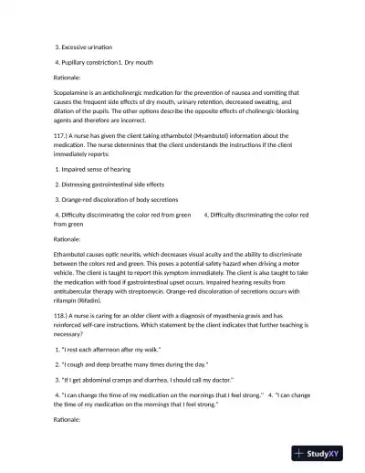 HESI Clinical Analysis Practice Exam With Answers (248 Solved Questions) - Page 10 preview image