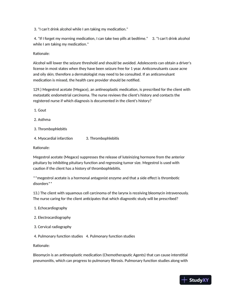 HESI Clinical Analysis Practice Exam With Answers (248 Solved Questions), page 16