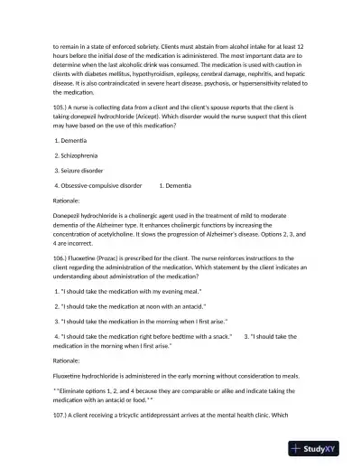 HESI Clinical Analysis Practice Exam With Answers (248 Solved Questions) - Page 5 preview image