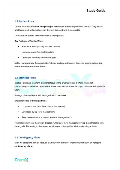 Principles of Management - Organizational Planning - Page 3 preview image