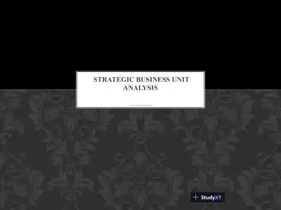 A Harvey-Davidson Feasibility Study - Strategic Business Unit Analysis - Page 1 preview image
