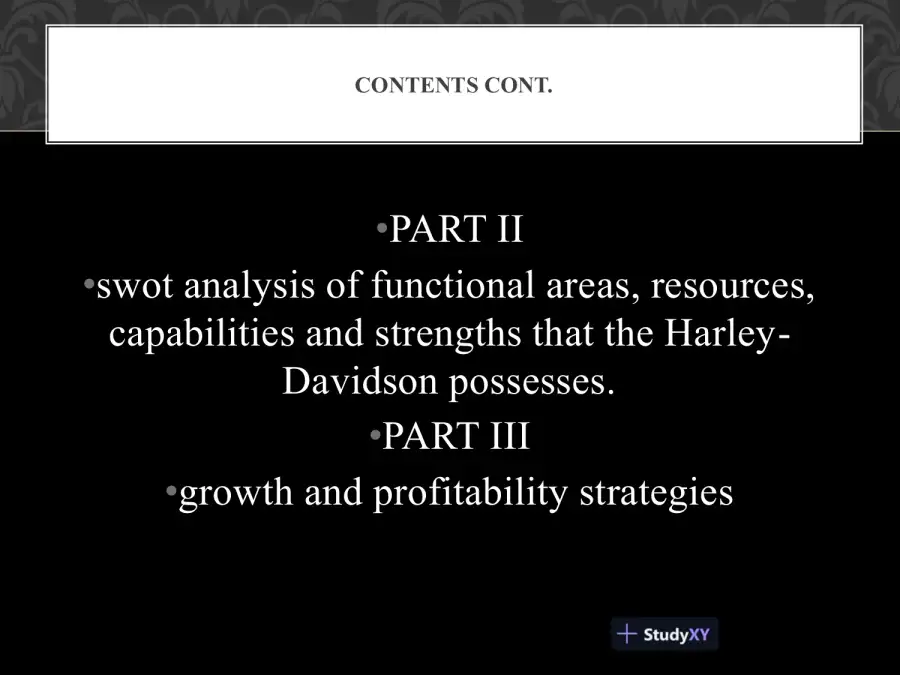 A Harvey-Davidson Feasibility Study - Strategic Business Unit Analysis, page 4