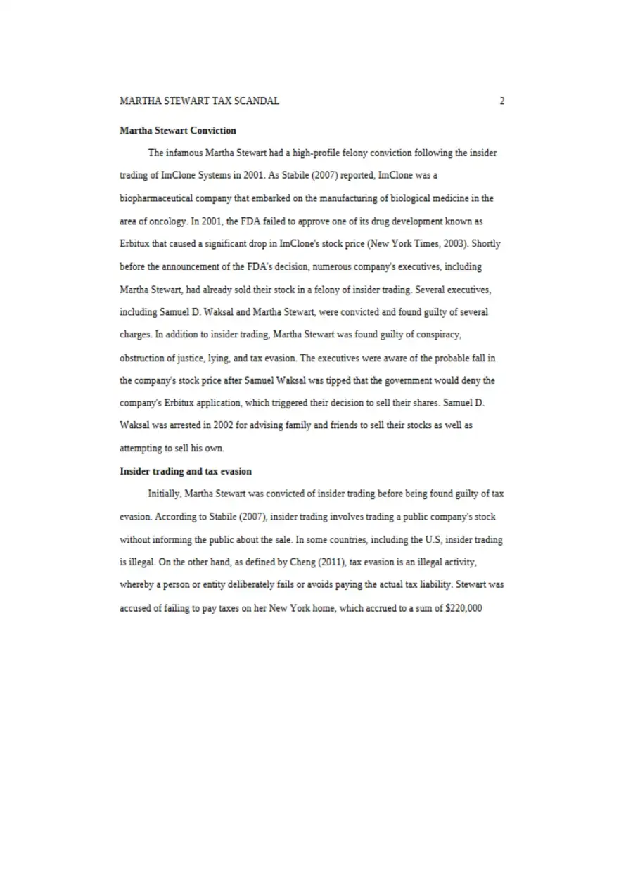 Uncovering the Martha Stewart Tax Scandal Insider , page 2