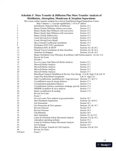 Solution Manual for Separation Process Engineering: Includes Mass Transfer Analysis, 4th Edition - Page 14 preview image