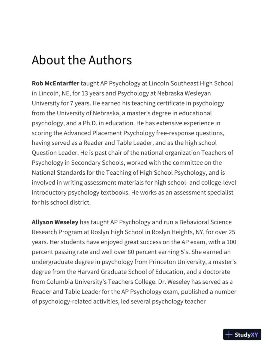 AP Psychology Premium, 2022-2023: 6 Practice Tests + Comprehensive Review (2022), page 6
