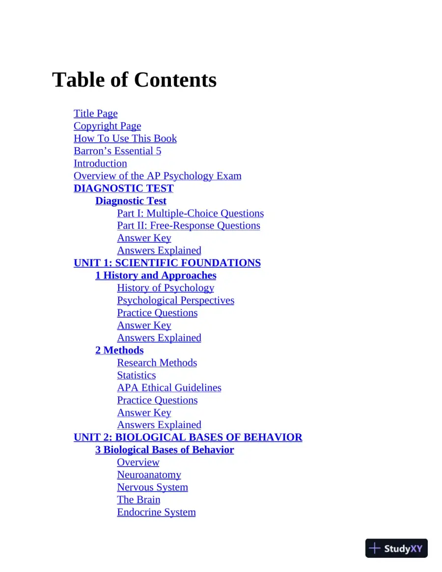 AP Psychology Premium, 2022-2023: 6 Practice Tests + Comprehensive Review (2022), page 8
