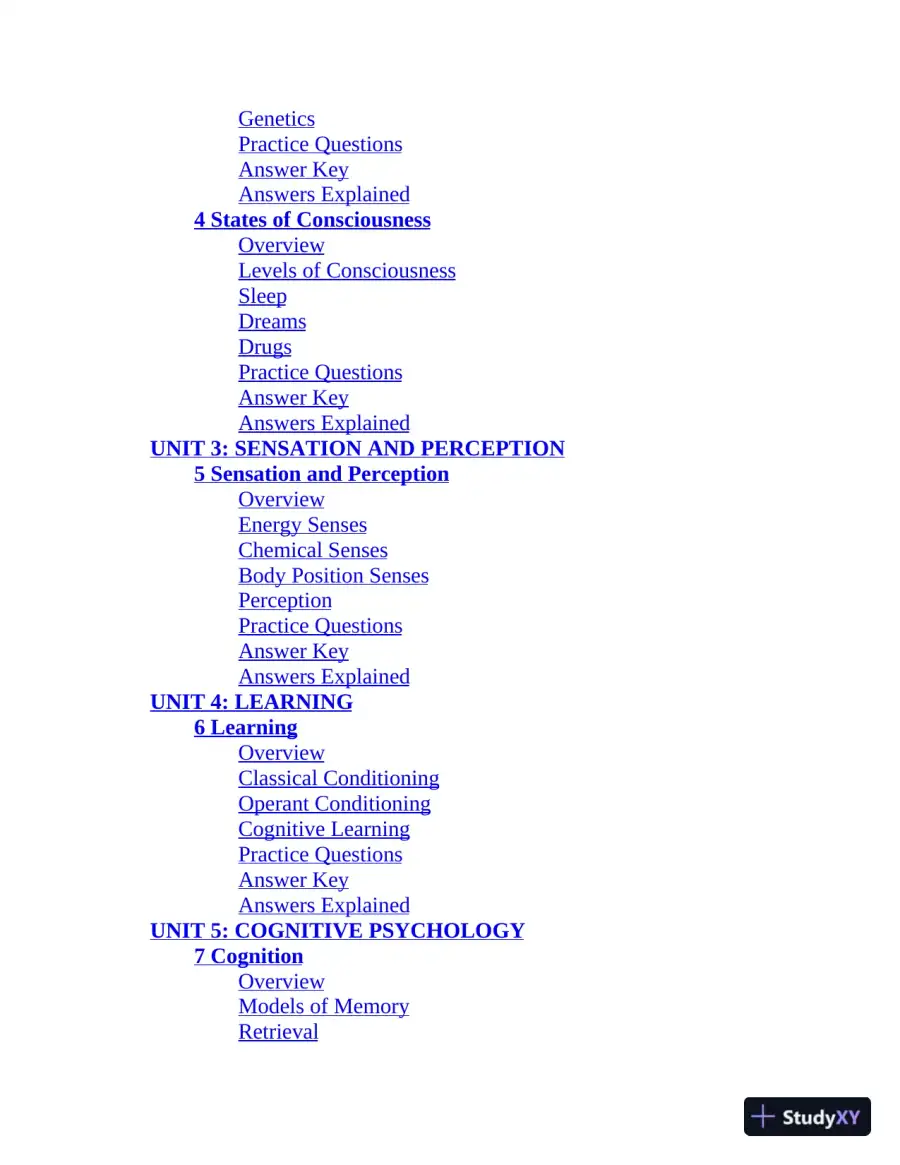 AP Psychology Premium, 2022-2023: 6 Practice Tests + Comprehensive Review (2022), page 9