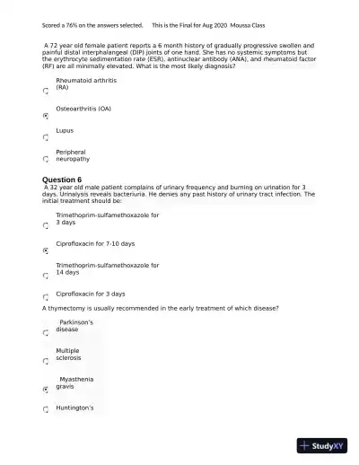 NURS6531 Final Exam with Answers (101 Solved Questions) - Page 3 preview image