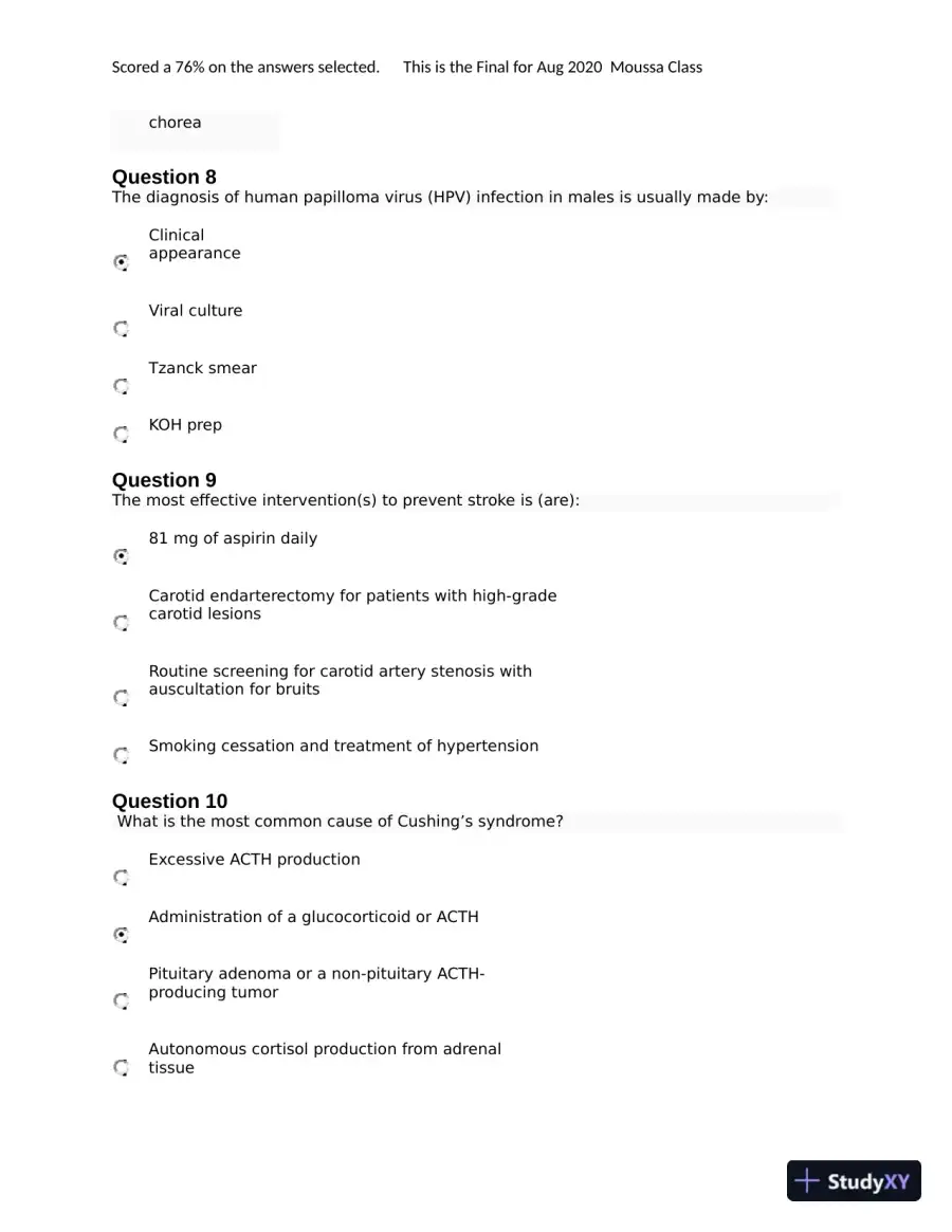 NURS6531 Final Exam with Answers (101 Solved Questions), page 4