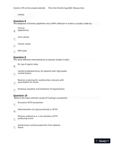 NURS6531 Final Exam with Answers (101 Solved Questions) - Page 4 preview image