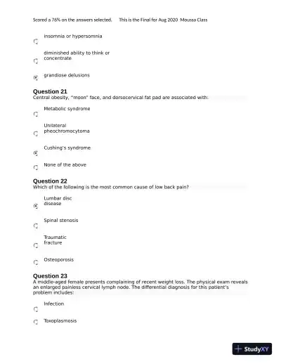 NURS6531 Final Exam with Answers (101 Solved Questions) - Page 8 preview image