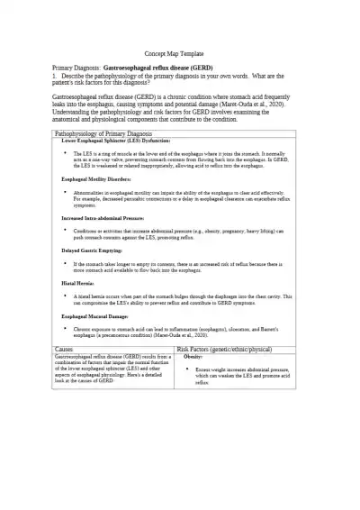 NURS 6501 GERD Concept Map - Page 1 preview image