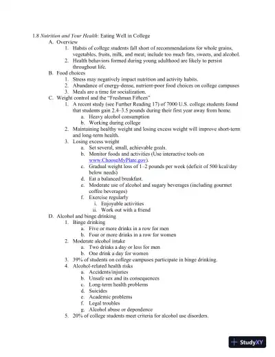 Lecture Notes For Wardlaw's Contemporary Nutrition, 11th Edition - Page 11 preview image