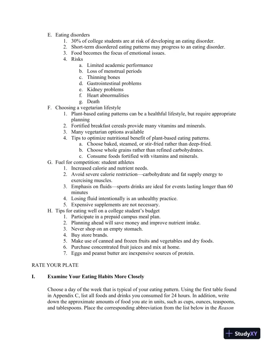Lecture Notes For Wardlaw's Contemporary Nutrition, 11th Edition, page 12