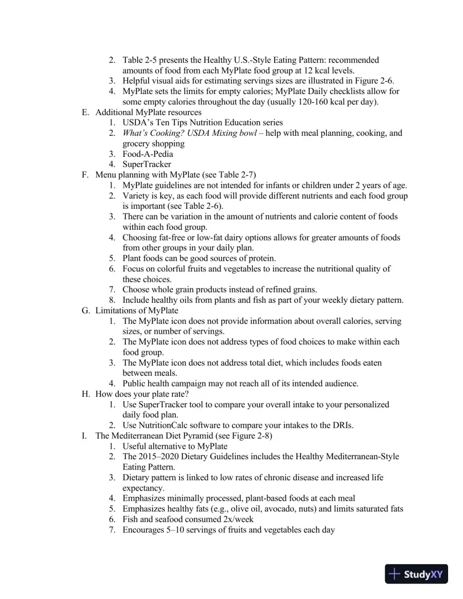 Lecture Notes For Wardlaw's Contemporary Nutrition, 11th Edition, page 20