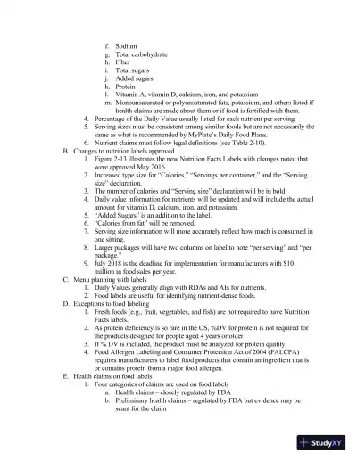 Lecture Notes For Wardlaw's Contemporary Nutrition, 11th Edition - Page 24 preview image