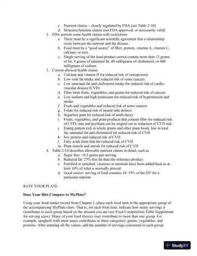 Lecture Notes For Wardlaw's Contemporary Nutrition, 11th Edition - Page 25 preview image