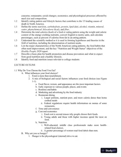 Lecture Notes For Wardlaw's Contemporary Nutrition, 11th Edition - Page 3 preview image