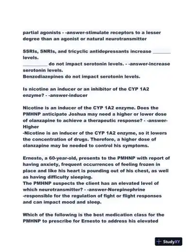 2023-2024 NR546 Pharmacology Midterm Exam With Answers (298 Solved Questions) - Page 14 preview image