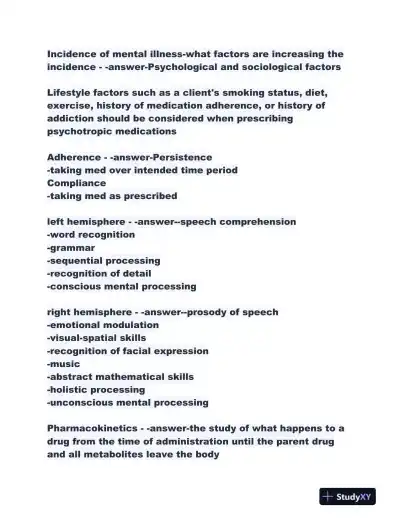 2023-2024 NR546 Pharmacology Midterm Exam With Answers (298 Solved Questions) - Page 7 preview image