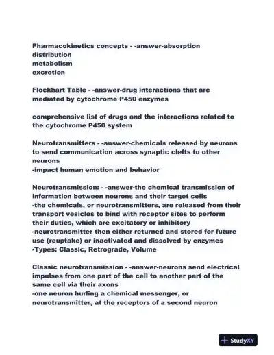 2023-2024 NR546 Pharmacology Midterm Exam With Answers (298 Solved Questions) - Page 9 preview image
