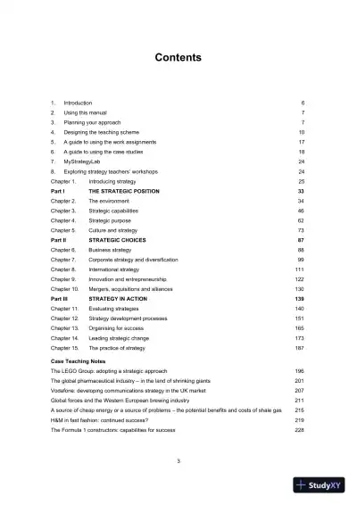 Solution Manual For Exploring Strategy, 10th Edition - Page 1 preview image