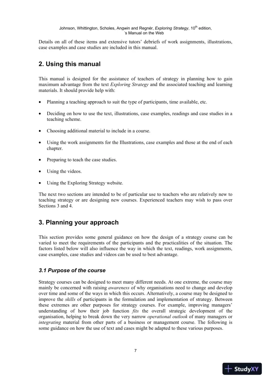 Solution Manual For Exploring Strategy, 10th Edition, page 5