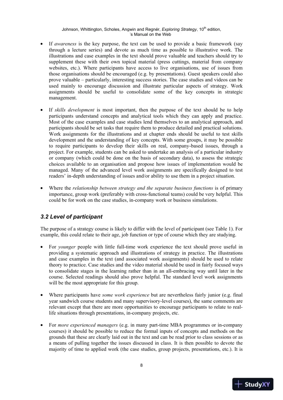 Solution Manual For Exploring Strategy, 10th Edition, page 6