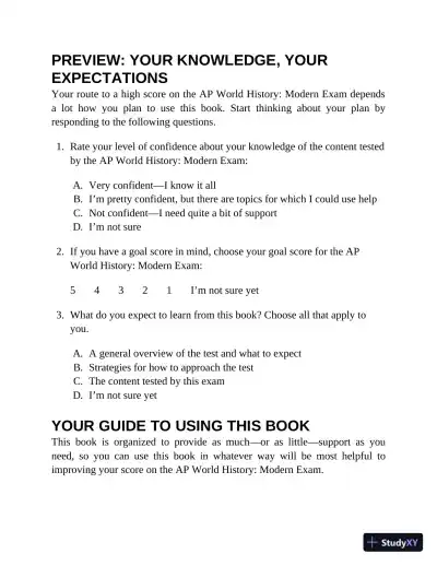 Princeton Review AP World History: Modern Prep, 2023: 3 Practice Tests + Complete Content Review (2022) - Page 17 preview image
