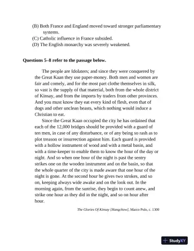 Princeton Review AP World History: Modern Prep, 2023: 3 Practice Tests + Complete Content Review (2022) - Page 31 preview image