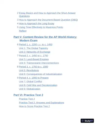 Princeton Review AP World History: Modern Prep, 2023: 3 Practice Tests + Complete Content Review (2022) - Page 8 preview image