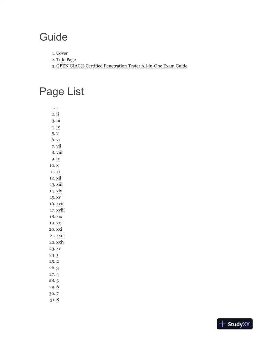 GPEN GIAC Certified Penetration Tester All-in-One Exam Guide (2020), page 11