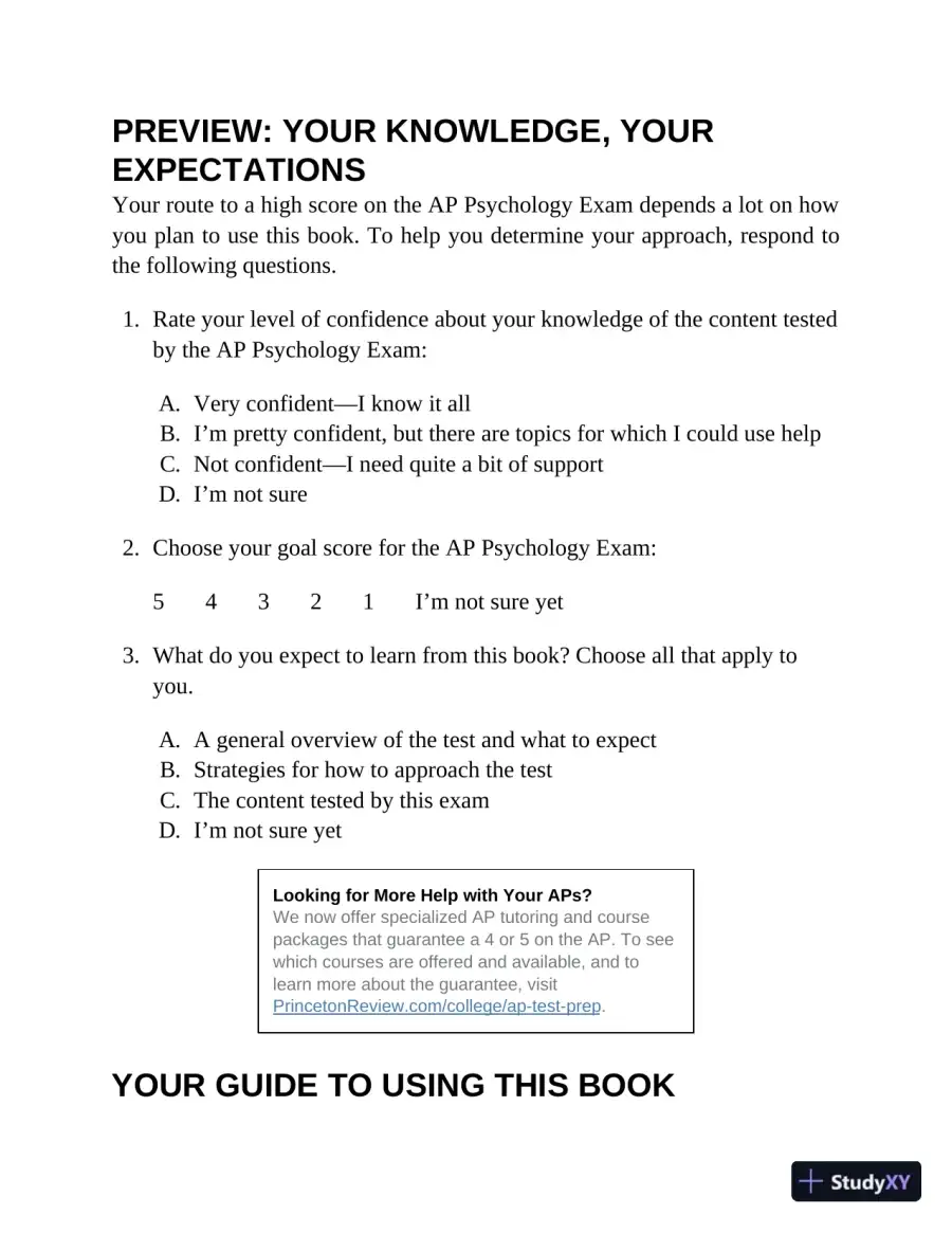 Princeton Review AP Psychology Premium Prep, 2023: 5 Practice Tests + Complete Content Review (2022), page 17