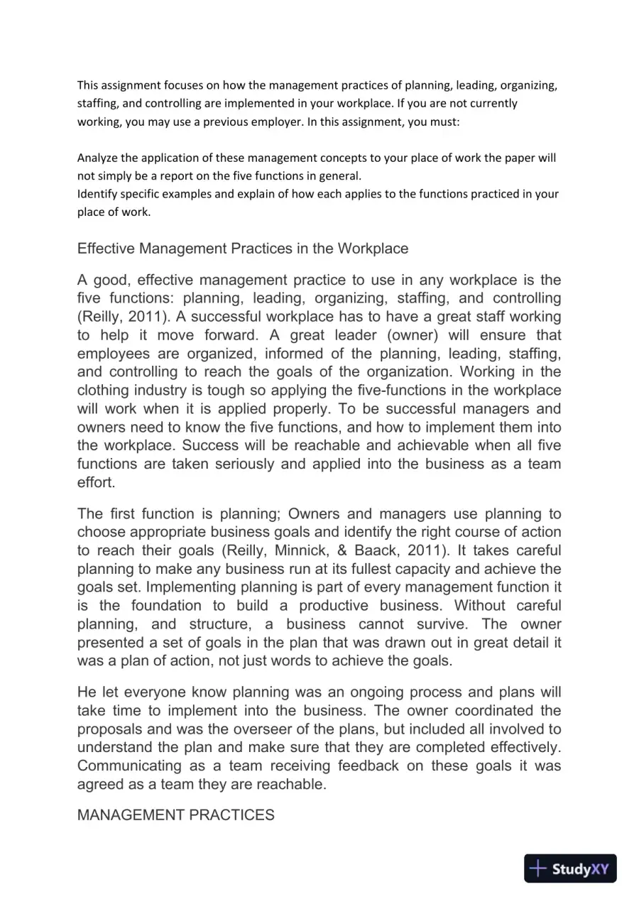 Effective Management Practices in the Workplace, page 3