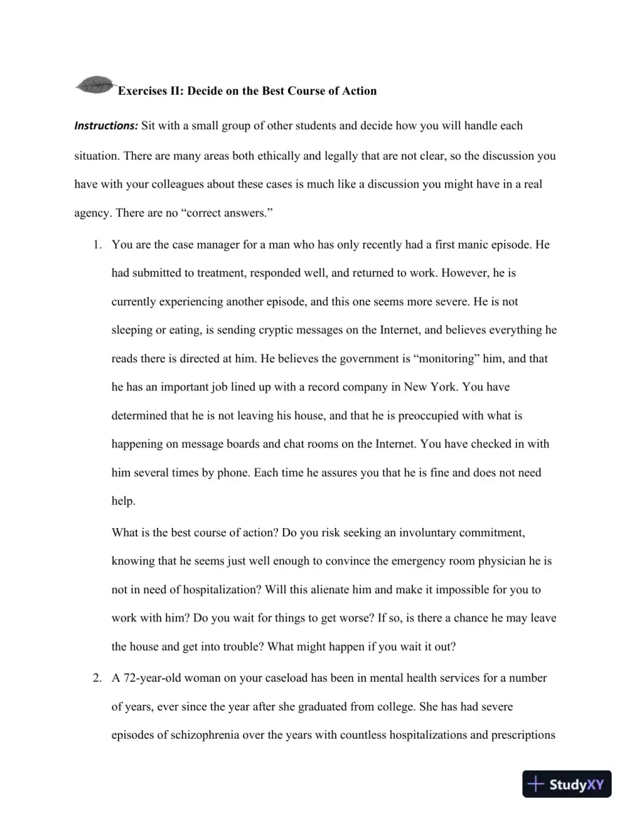 Fundamentals of Case Management Practice: Skills for the Human Services 5th Edition Solution Manual, page 7