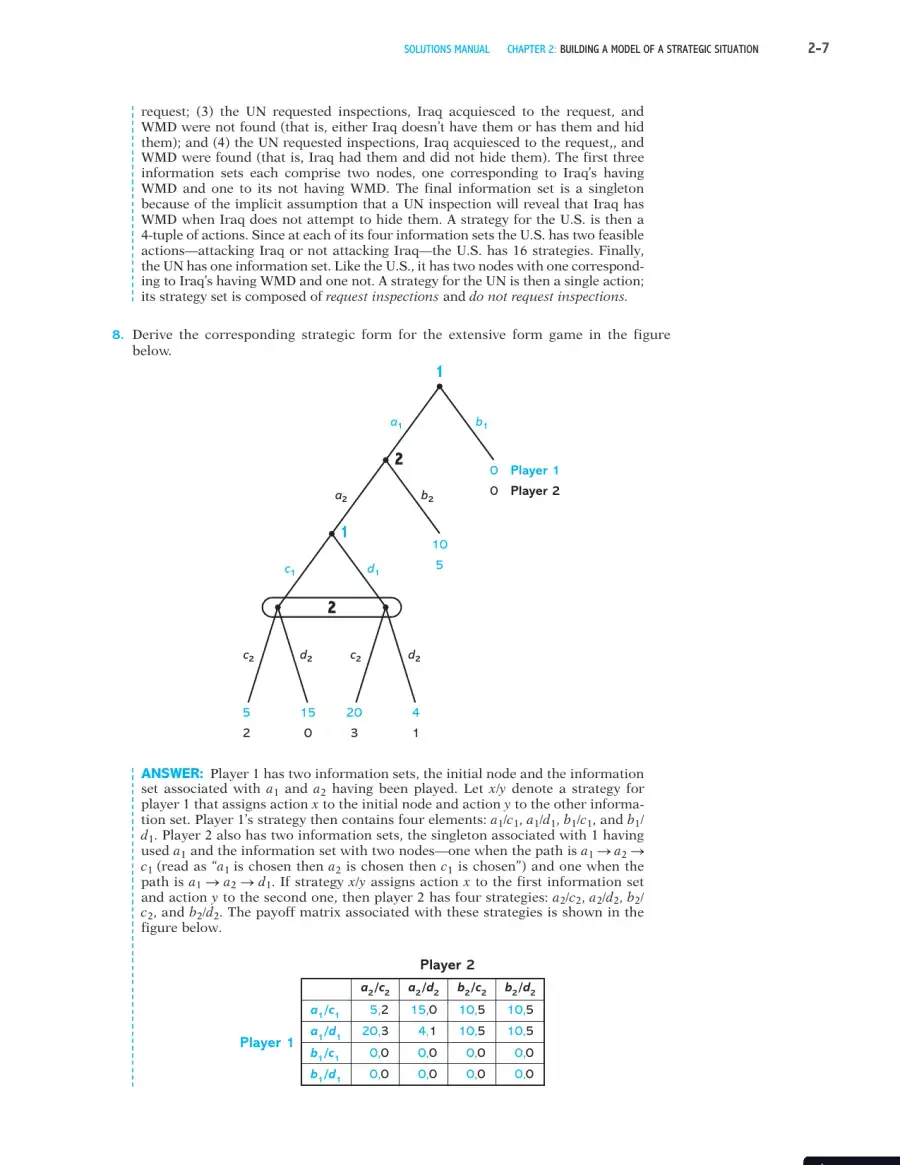 Games, Strategies, and Decision Making Second Edition Solution Manual, page 8