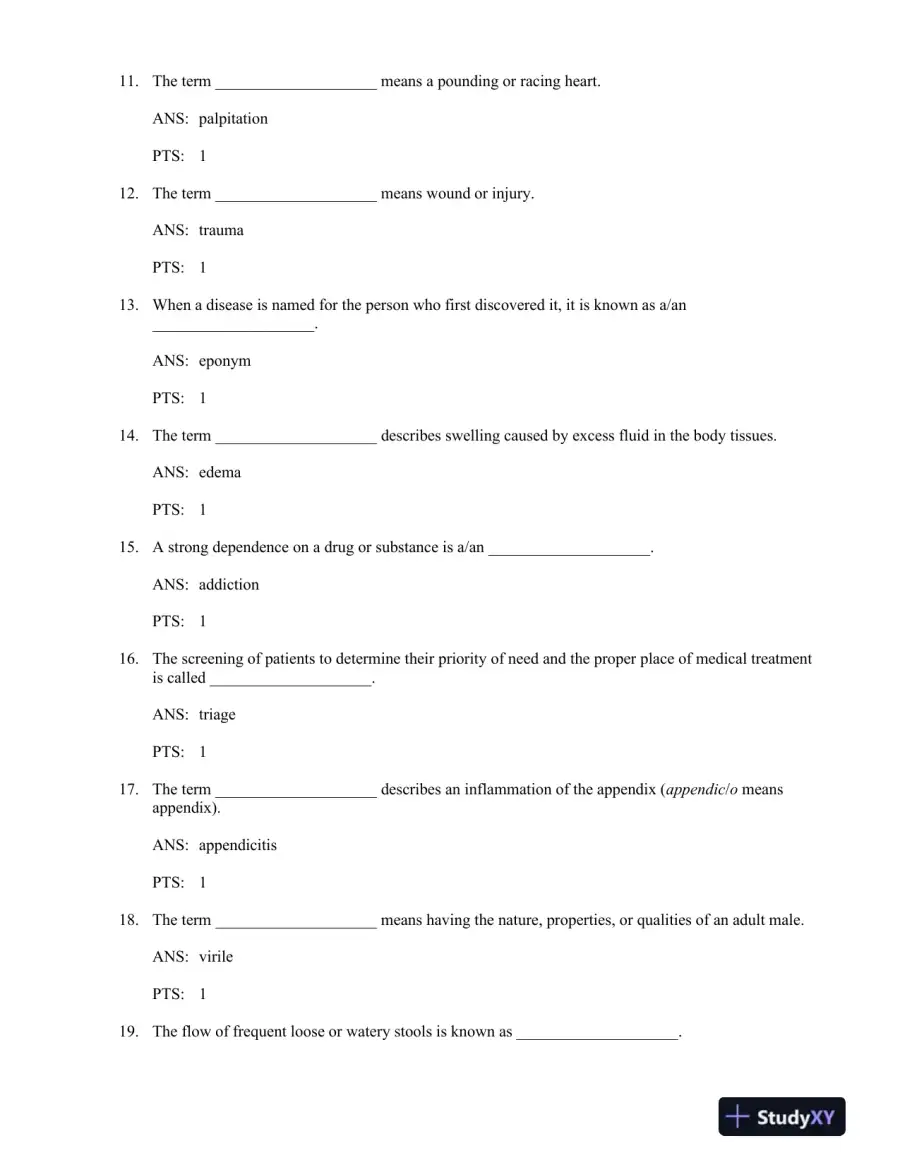 Medical Terminology for Health Professions 6th Edition Test Bank, page 14