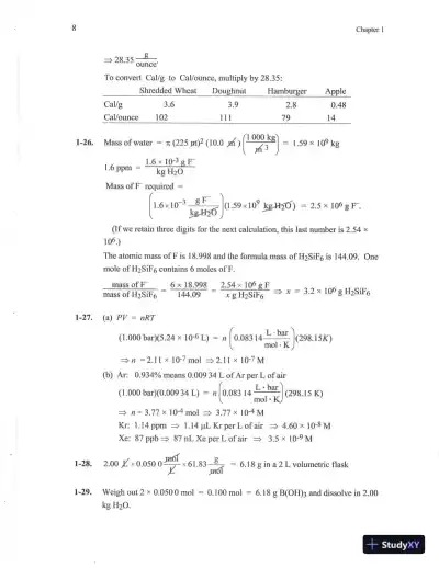 Solution Manual For Quantitative Chemical Analysis Eighth Edition - Page 12 preview image
