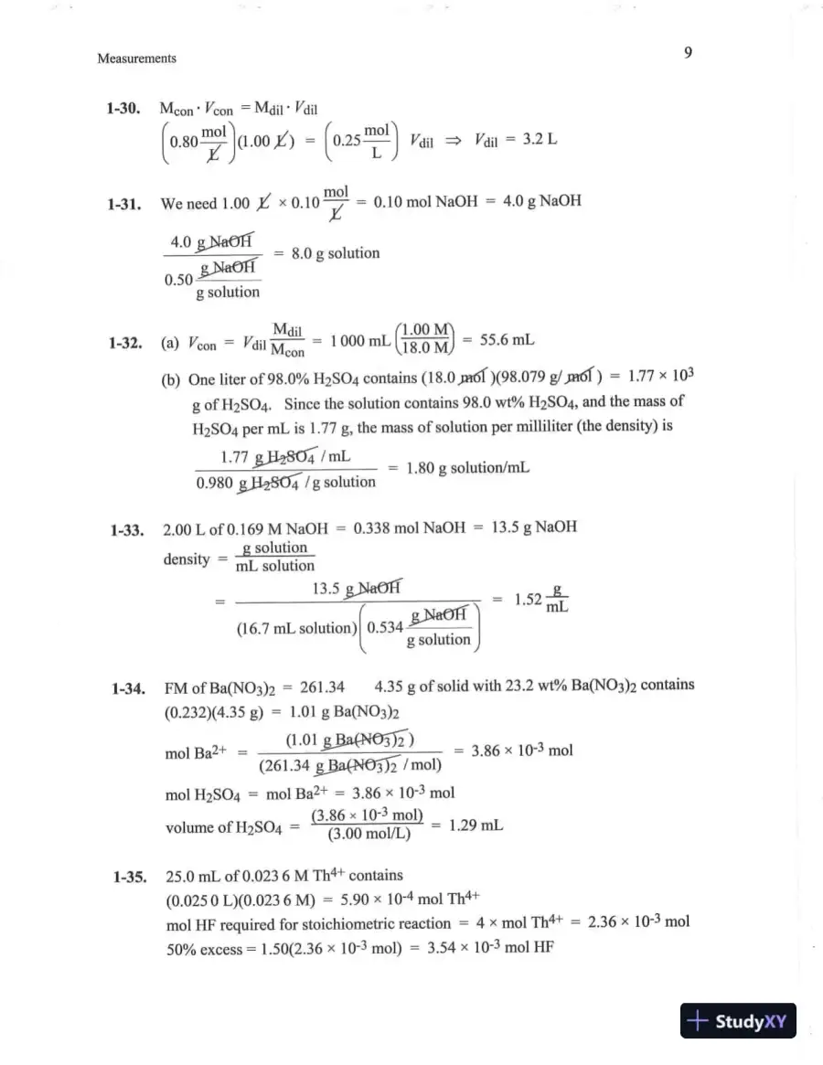 Solution Manual For Quantitative Chemical Analysis Eighth Edition, page 13