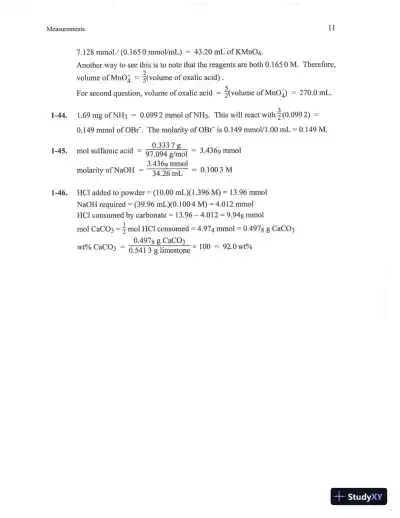 Solution Manual For Quantitative Chemical Analysis Eighth Edition - Page 15 preview image