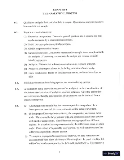 Solution Manual For Quantitative Chemical Analysis Eighth Edition - Page 5 preview image
