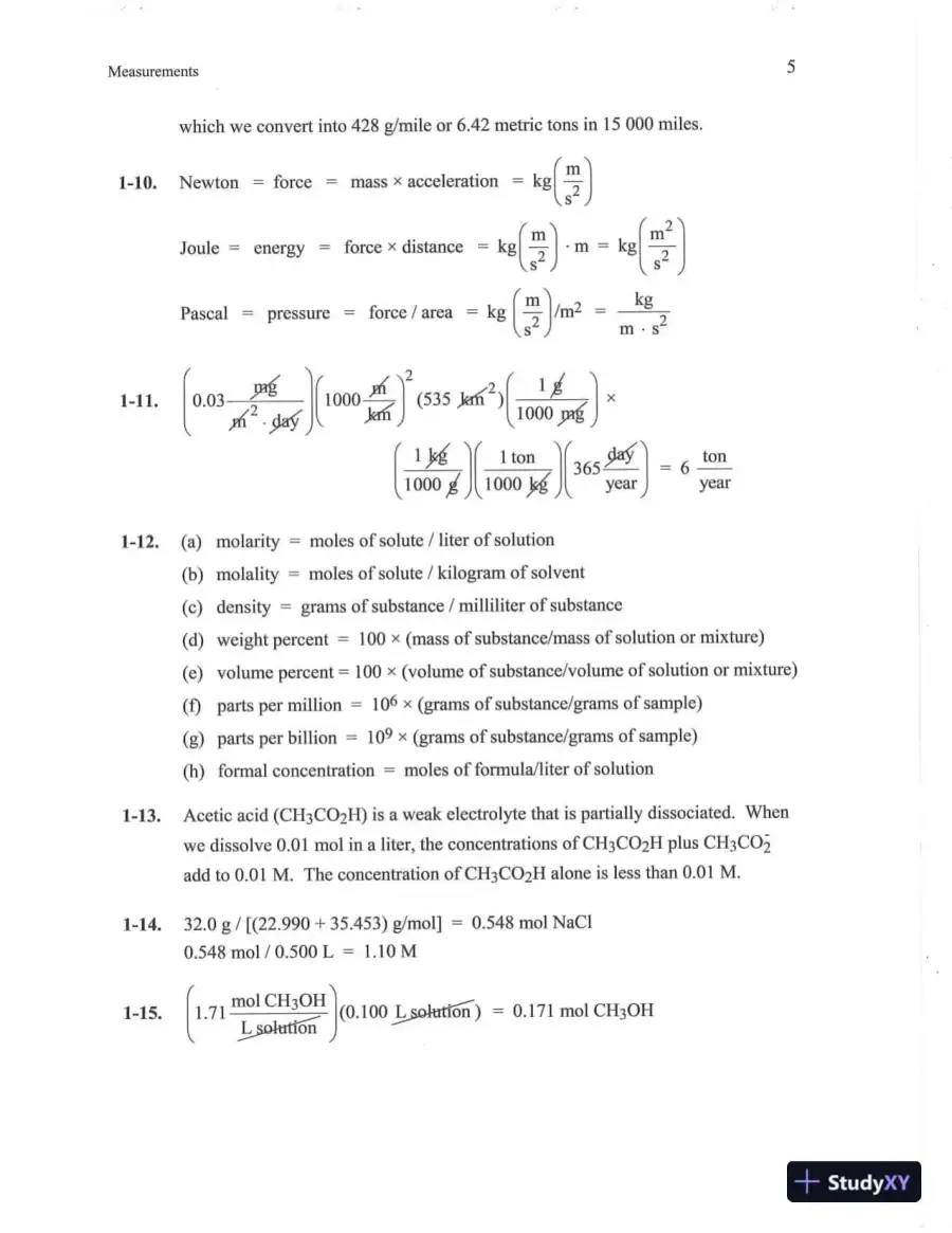 Solution Manual For Quantitative Chemical Analysis Eighth Edition, page 9