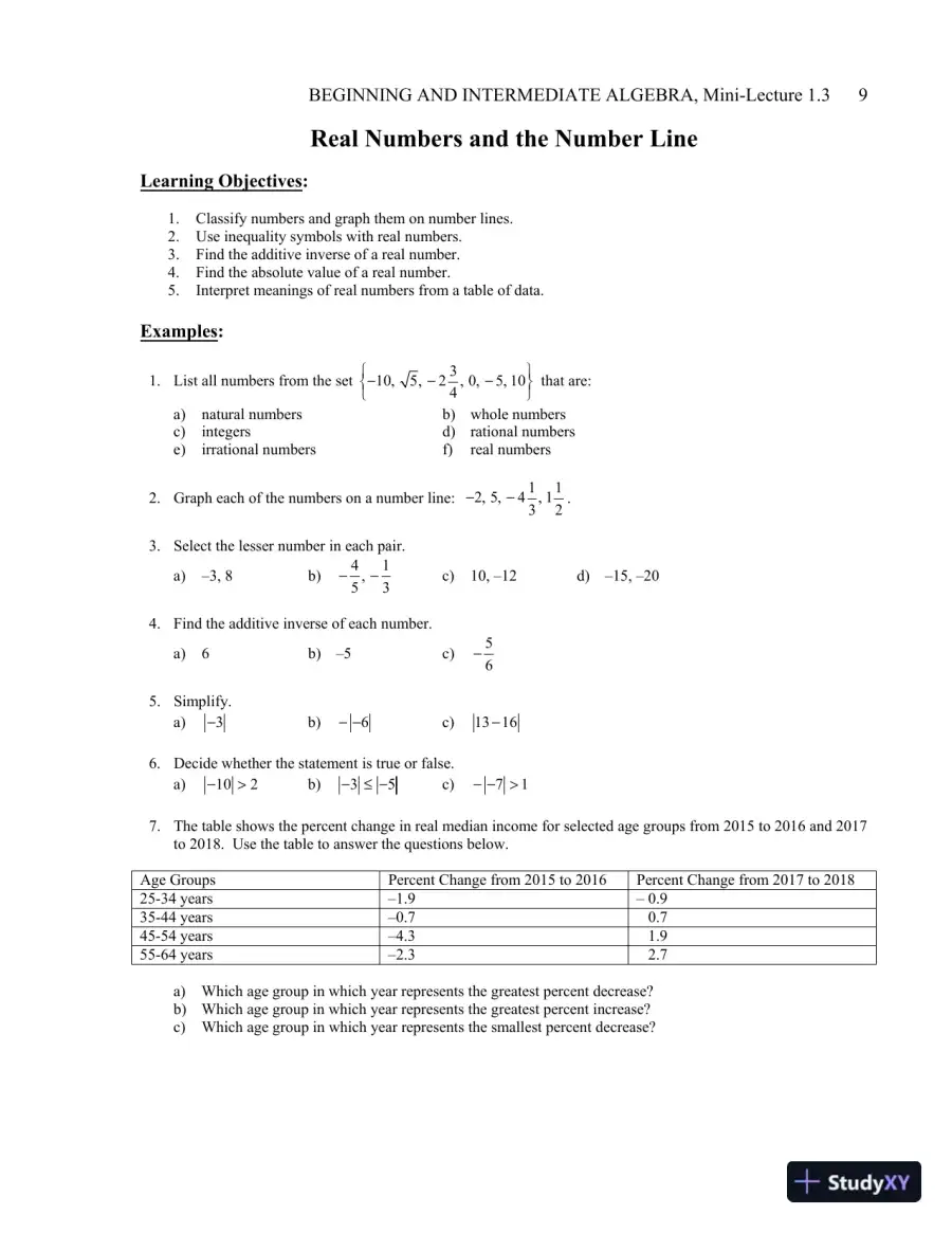 Solution Manual for Beginning and Intermediate Algebra, 7th Edition, page 10