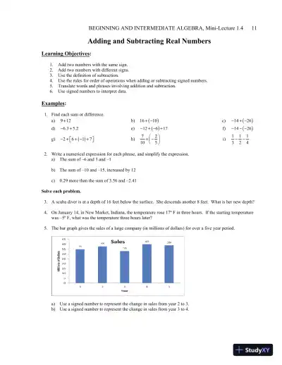 Solution Manual for Beginning and Intermediate Algebra, 7th Edition - Page 12 preview image