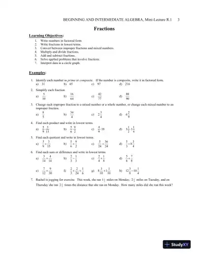 Solution Manual for Beginning and Intermediate Algebra, 7th Edition - Page 4 preview image