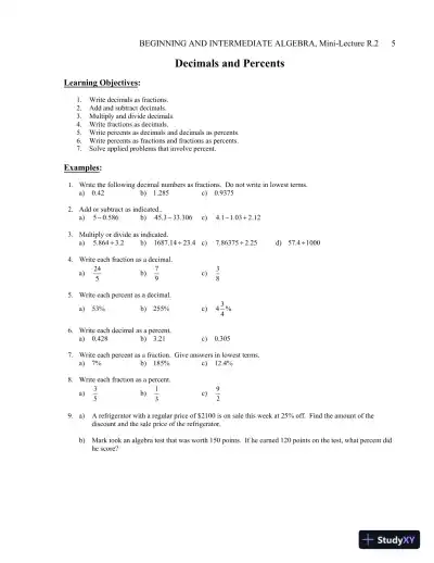Solution Manual for Beginning and Intermediate Algebra, 7th Edition - Page 6 preview image