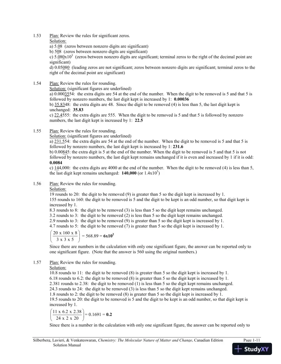 Chemistry: The Molecular Nature of Matter and Change Canadian Edition (2013) Solution Manual, page 12